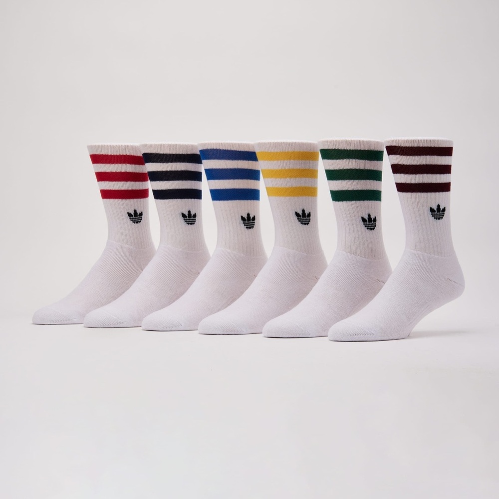 Adidas Originals Trefoil Roller Crew Socks 6 Pack
